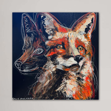 Red, the vanishing Sierra Nevada red fox (Original Painting)