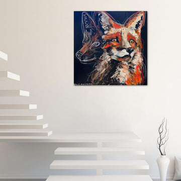 Red, the vanishing Sierra Nevada red fox (Original Painting)