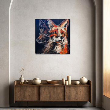 Red, the vanishing Sierra Nevada red fox (Original Painting)