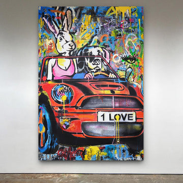 Red Mini on a Monday (Original Painting)