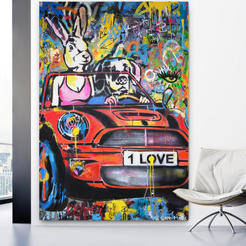 Red Mini on a Monday (Original Painting)