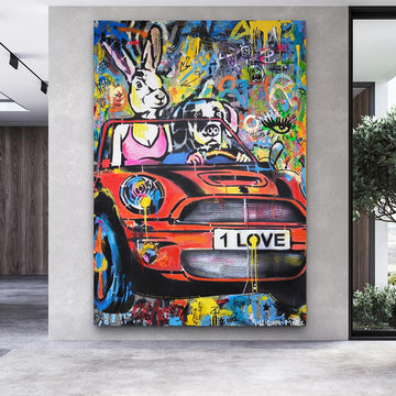 Red Mini on a Monday (Original Painting)