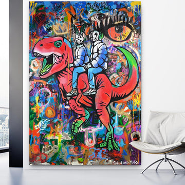 Red T-Rex with issues (Original Painting)