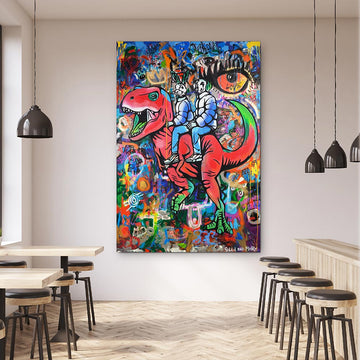 Red T-Rex with issues (Original Painting)