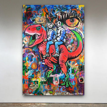 Red T-Rex with issues (Original Painting)