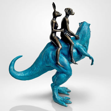 The Big T-Rex Riders (Bronze Sculpture)