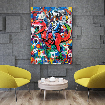 Happiness Is Prehistoric (Original Painting)