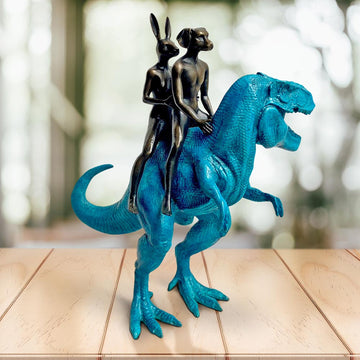 The Big T-Rex Riders (Bronze Sculpture)