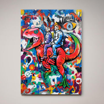 Happiness Is Prehistoric (Original Painting)