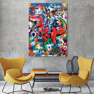 Happiness Is Prehistoric (Original Painting)