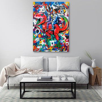 Happiness Is Prehistoric (Original Painting)