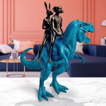 The Big T-Rex Riders (Bronze Sculpture)