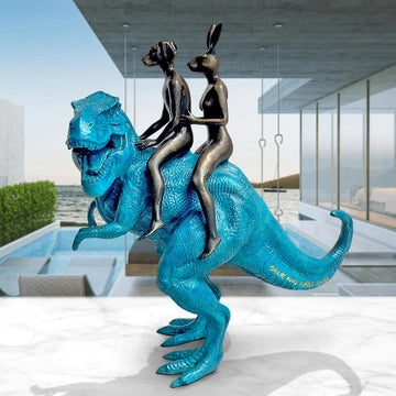 The Big T-Rex Riders (Bronze Sculpture)