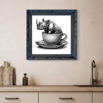 A Study for Rhino in a Cup (Giclee Canvas Print)