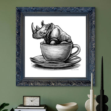 A Study for Rhino in a Cup (Giclee Canvas Print)