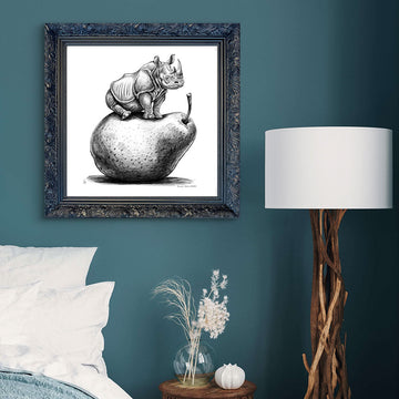 A Study for The Rhino Was Just Pearfect (Giclee Canvas Print)