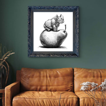 A Study for The Rhino Was Just Pearfect (Giclee Canvas Print)