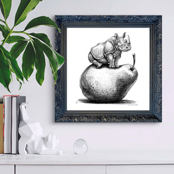A Study for The Rhino Was Just Pearfect (Giclee Canvas Print)