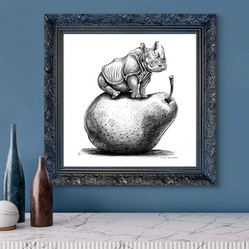 A Study for The Rhino Was Just Pearfect (Giclee Canvas Print)