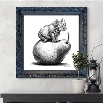 A Study for The Rhino Was Just Pearfect (Giclee Canvas Print)