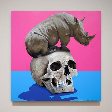 The Rhino's Final Stand (Original Painting)