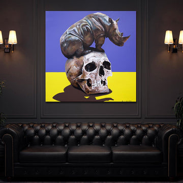 Rhino Skull (Original Painting)