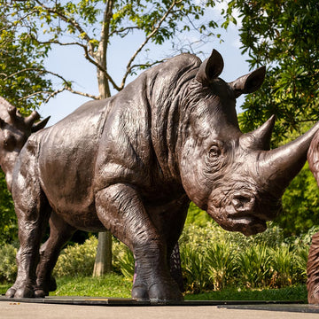 Love the Northern White Rhino (Bronze Sculpture)