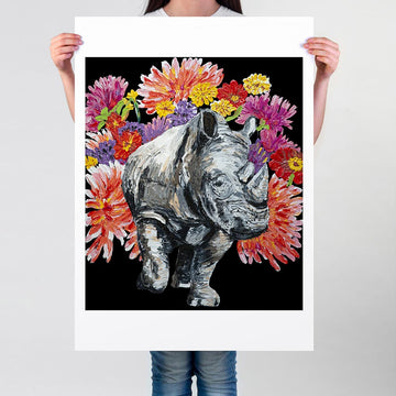 The Rhino Was in Full Bloom (Print)