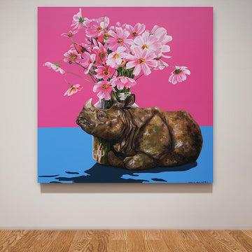 Rhino in spring (Original Painting)