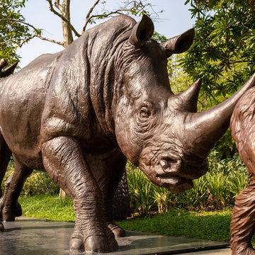Love the Northern White Rhino (Bronze Sculpture)