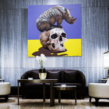 Rhino Skull (Original Painting)