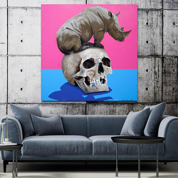 The Rhino's Final Stand (Original Painting)