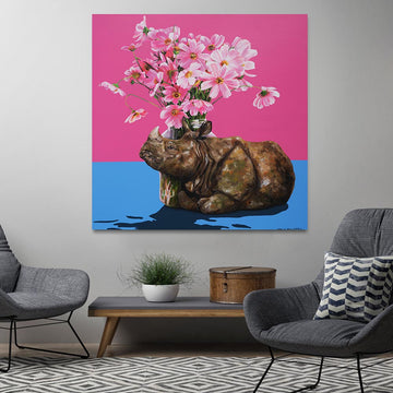 Rhino in spring (Original Painting)