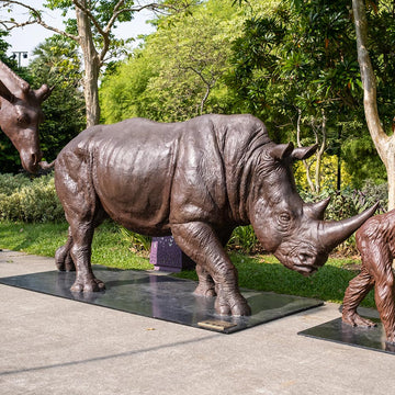 Love the Northern White Rhino (Bronze Sculpture)