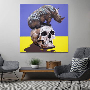 Rhino Skull (Original Painting)