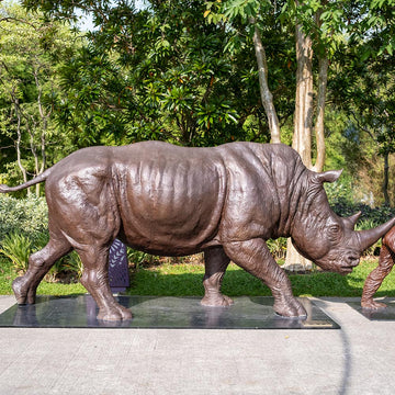 Love the Northern White Rhino (Bronze Sculpture)