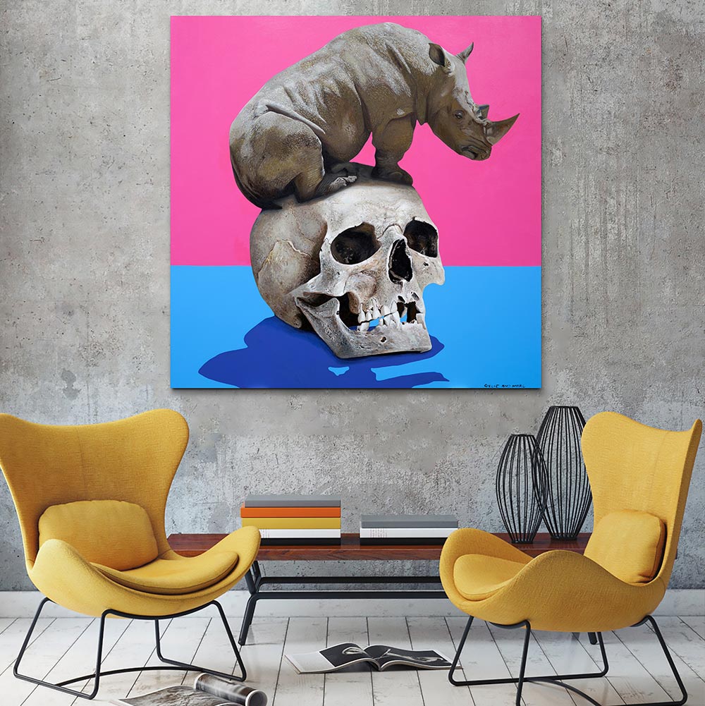The Rhino's Final Stand (Original Painting) – Gillie and Marc®