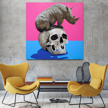 The Rhino's Final Stand (Original Painting)