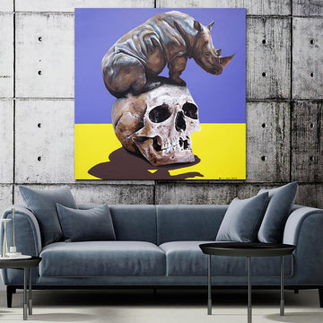 Rhino Skull (Original Painting)