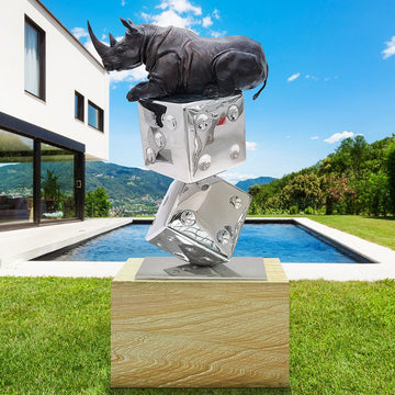 Big Luck of the Rhino (Bronze Sculpture)