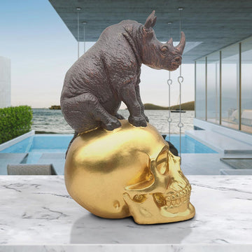 Mankind for Rhinos (Bronze Sculpture)