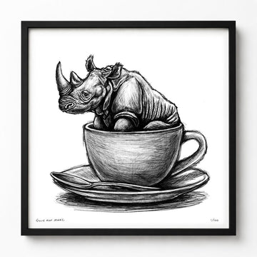 A Study for a Rhino in a Cup (Print)