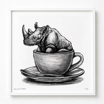 A Study for a Rhino in a Cup (Print)