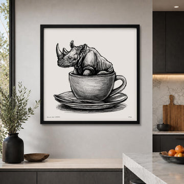 A Study for a Rhino in a Cup (Print)