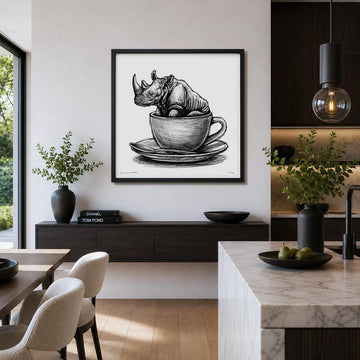 A Study for a Rhino in a Cup (Print)