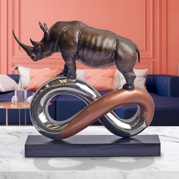 Rhino to Infinity and Beyond (Bronze Sculpture)
