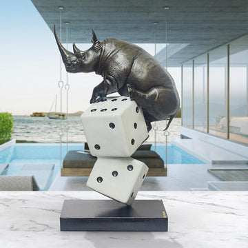 Luck of the Rhino (Bronze Sculpture)