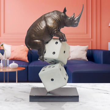 Luck of the Rhino (Bronze Sculpture)