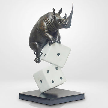 Luck of the Rhino (Bronze Sculpture)
