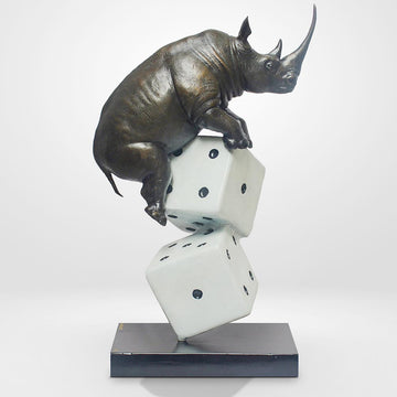 Luck of the Rhino (Bronze Sculpture)